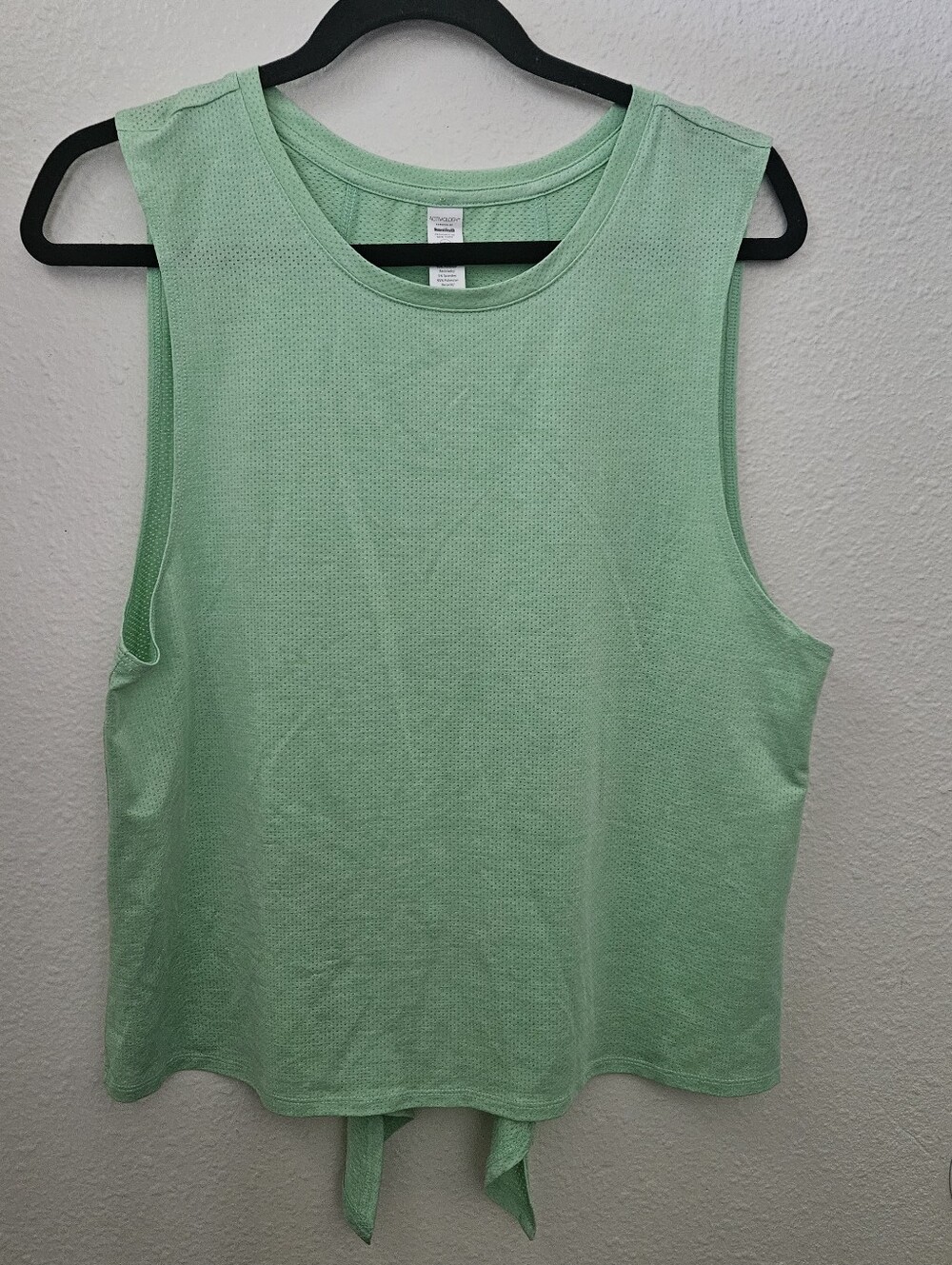 ACTIVOLOGY Powered by Women’s Health Green Open Tie-Back Tank Top Size L